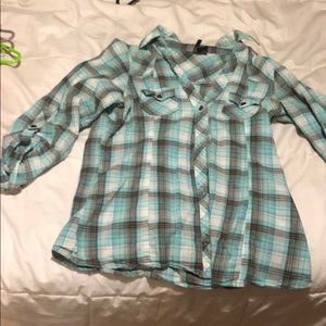 Plaid button up shirt